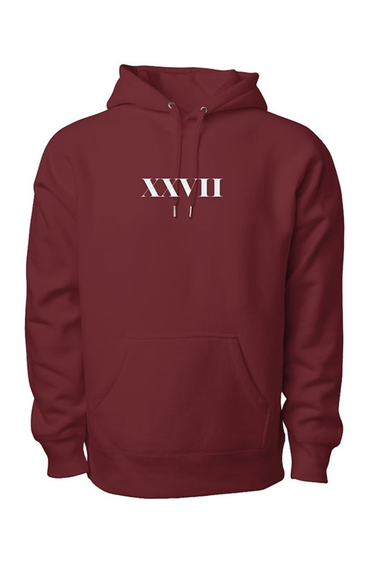 TwentySevn &amp;quot;XXVII&amp;quot; Legend Heavyweight Hoodie Maroo