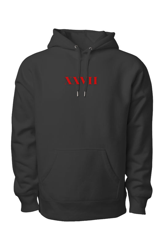 TwentySevn Legend Heavyweight Hoodie Blk- Red